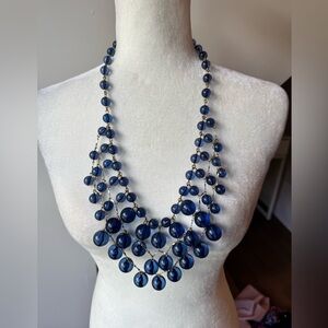 J.Crew Elegant Blue Beaded Necklace